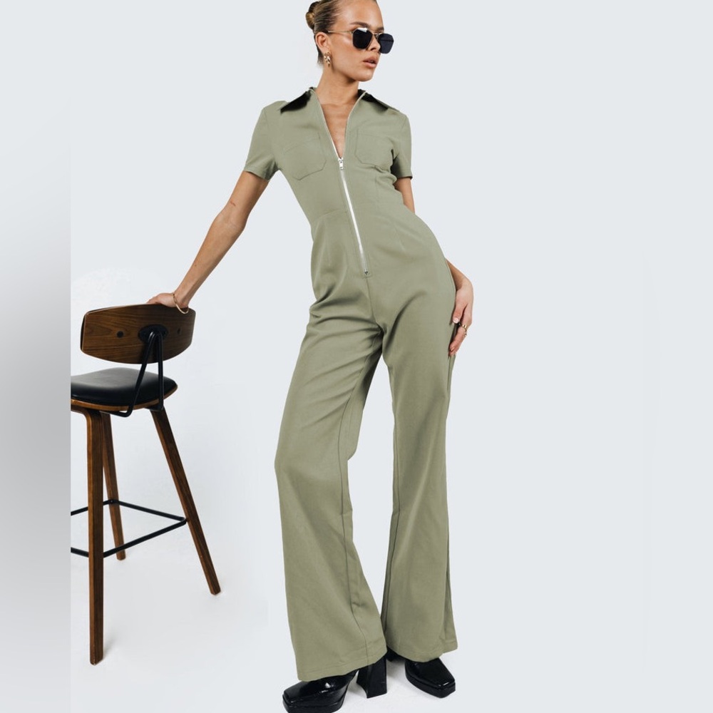 Princess Polly Olive Green Jumpsuit